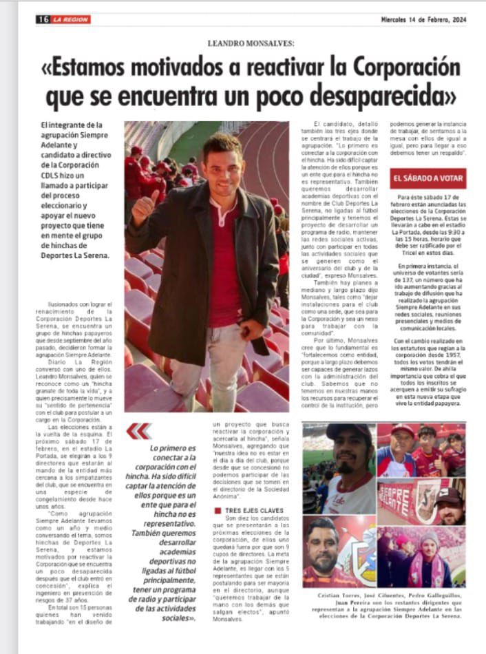 Siempre_CDLS's tweet photo. Esperamos ser ese nexo, desarrollar una corporación de puertas abiertas para todos quienes se quieran sumar y aportar su granito de arena para engrandecer el nombre y la historia de Club Deportes La Serena. 🇦🇹⚔️❤️🏟 https://t.co/6h2FHaR3sR