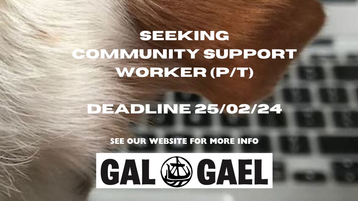 Seeking Community Support Worker - part time 19 hrs/wk DEADLINE 25 FEB
The role is funded by the Glasgow Communities and Place Fund (UK Shared Prosperity Fund).
For more info visit our website at galgael.org/vacancy