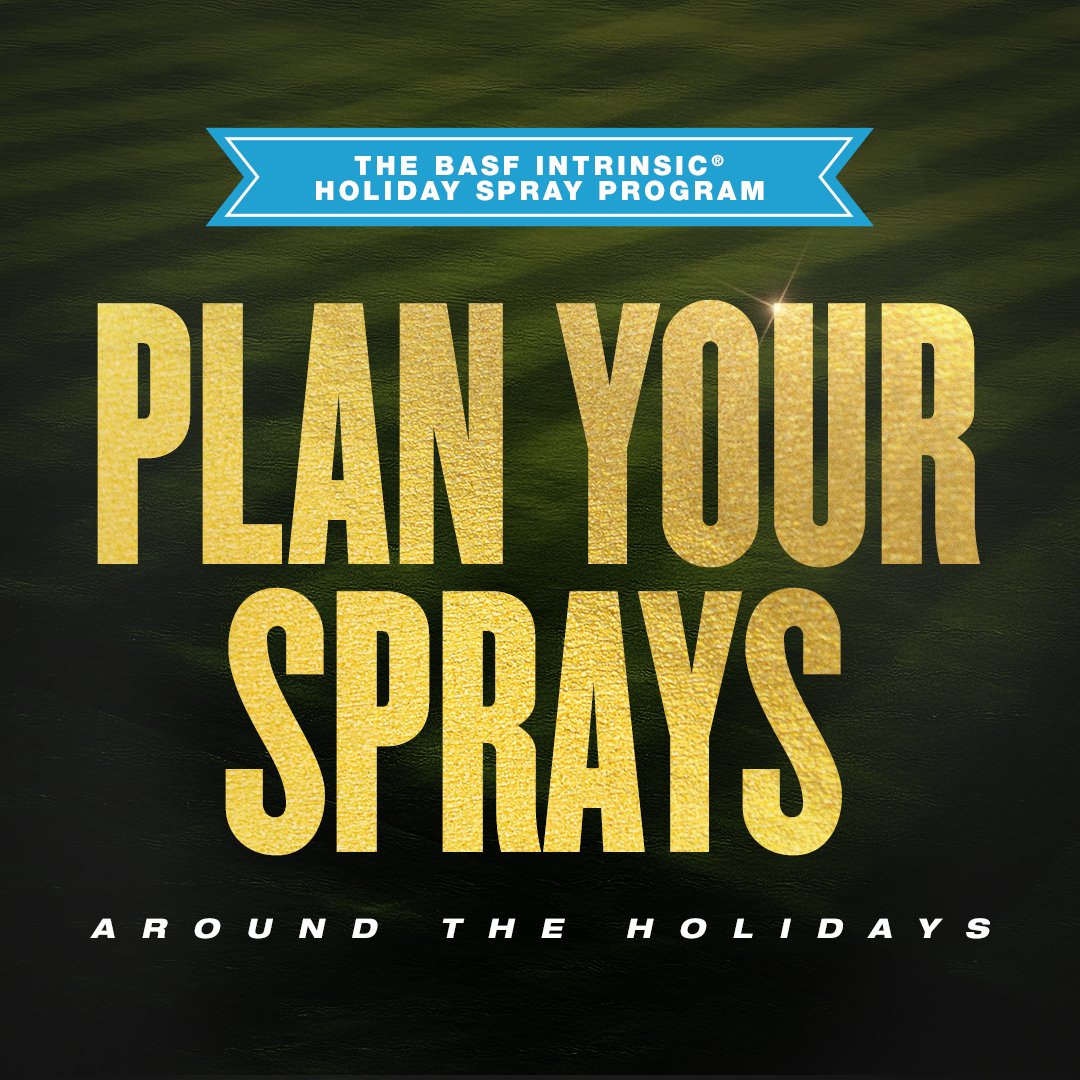 Manage disease with a few well-timed, long-lasting apps, and you'll be on your way to a solid foundation of plant health. As you're planning for this upcoming year, don't forget about the BASF Intrinsic Holiday Spray Program: bit.ly/4bwPLfp