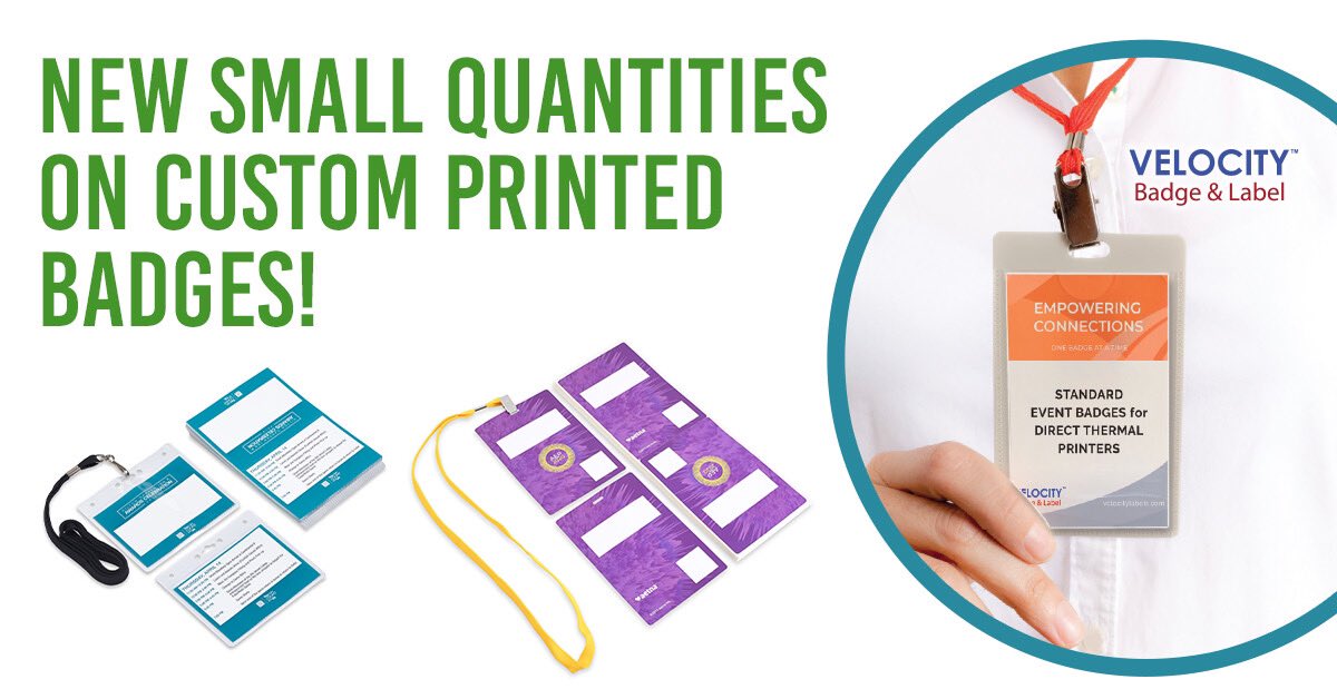 NEW! Small quantities on custom printed badges now available with a minimum order of just 250 event badges! Whether it's a grand conference, a bustling tradeshow, or smaller corporate meetings, we have the ideal badge for every event. 
%15 off your next order: CODE - Event15