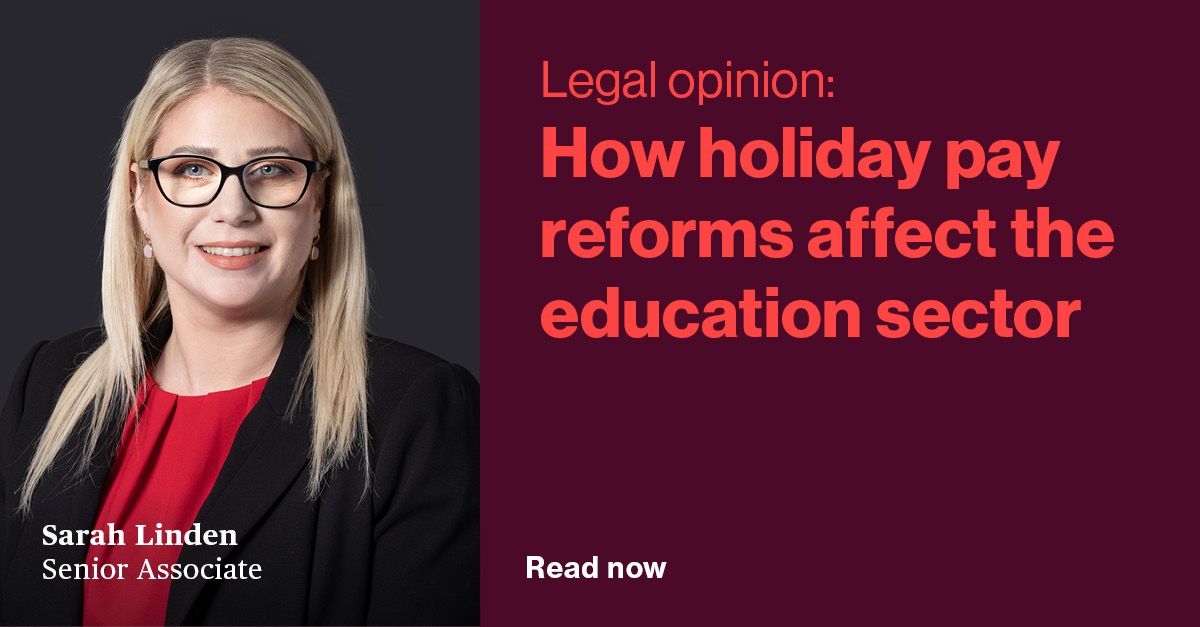 The implementation of holiday pay reforms have set out a new way in which to calculate holiday entitlement. Learn how these will affect the education sector:  bit.ly/4bDtKf6.

#Education #HolidayPay #Employment