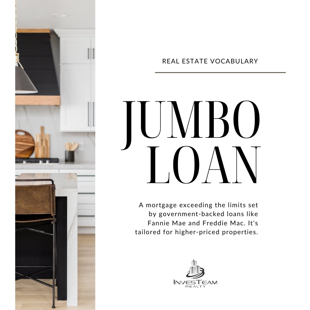 vegashomepro's tweet image. RT @investeamrealty: Real Estate Insight: Unpacking the Jumbo Loan! #RealEstateInsight #JumboLoanExplained #MortgageTips #HigherPricedProperties #LoanLimits #LuxuryHomeFinancing
