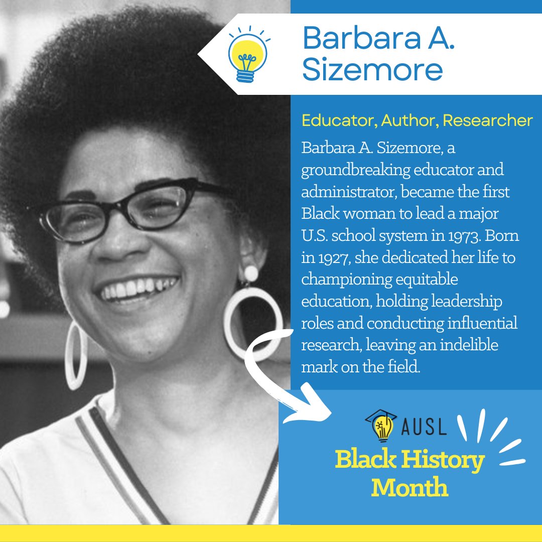 Barbara A. Sizemore was a trailblazing educator, researcher, author, and administrator who made history as the first Black woman to serve as a superintendent for a major U.S. school system. Sizemore has left a lasting legacy as a pioneering figure in the field of education.