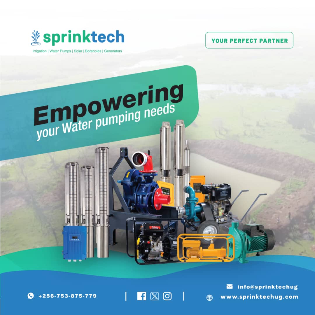 sprinktech's tweet photo. Dive into our latest blog post at https://t.co/IzOUYzoGgh to Learn how our innovative technology empowers efficient water management and maximizes productivity. Contact us Today at +256 753 875779 for a water pump need #WaterPumpingsolutions  #EfficientWaterMgt #ProductivityBoost https://t.co/Y7sI7Y8F9H