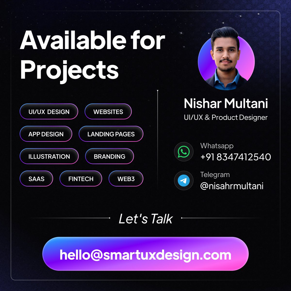 multani_nishar's tweet photo. #ui #ux #design #uiux #uiuxdesign #web #architecture #homeforsale #website #landingpage #homedecore #consruction #uidesign #uxdesign #userinterface
#UserExperience https://t.co/rKA7ez18DT