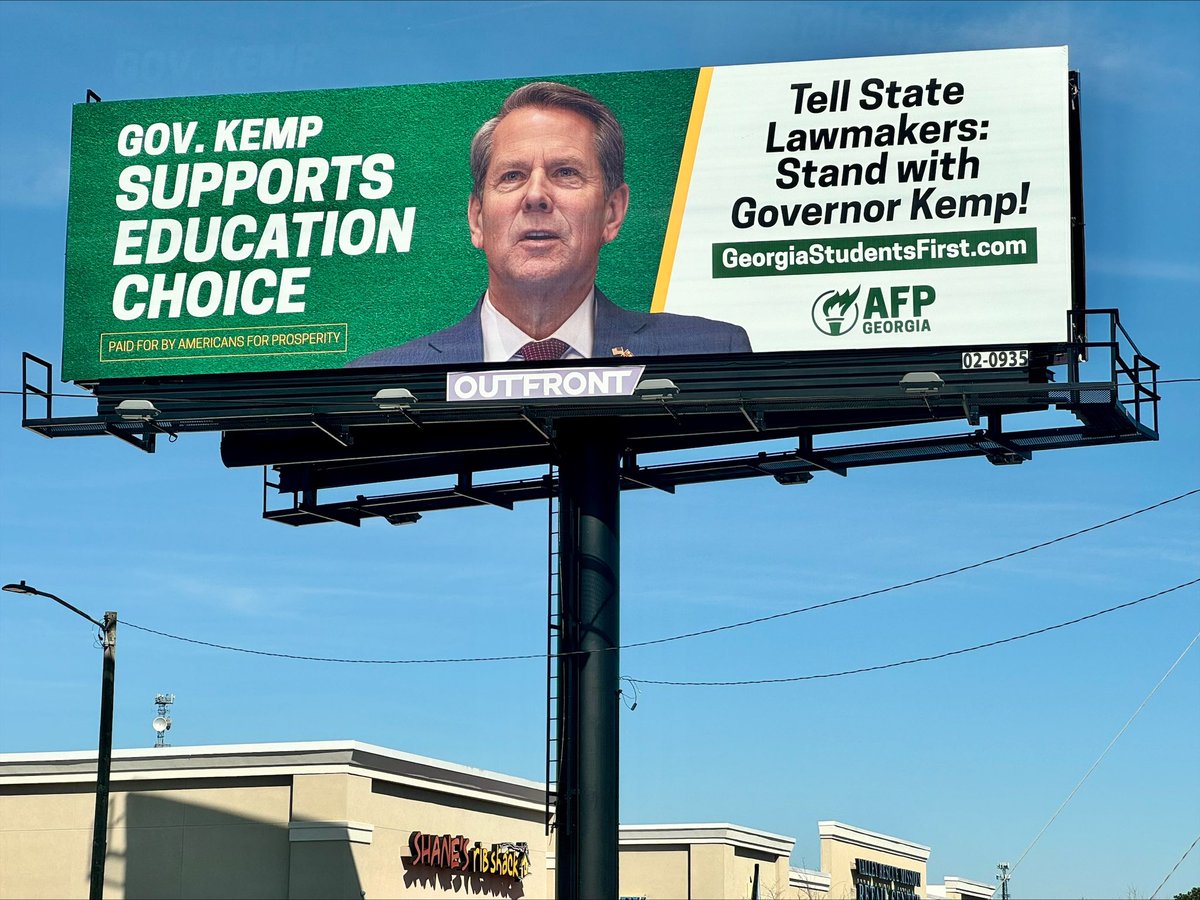 ICYMI: Have you seen one of our #EducationFreedom billboards yet? 

Visit georgiastudentsfirst.com to tell your lawmaker to stand with Gov. Kemp and support #EducationFreedom for Georgia students! 
#gapol