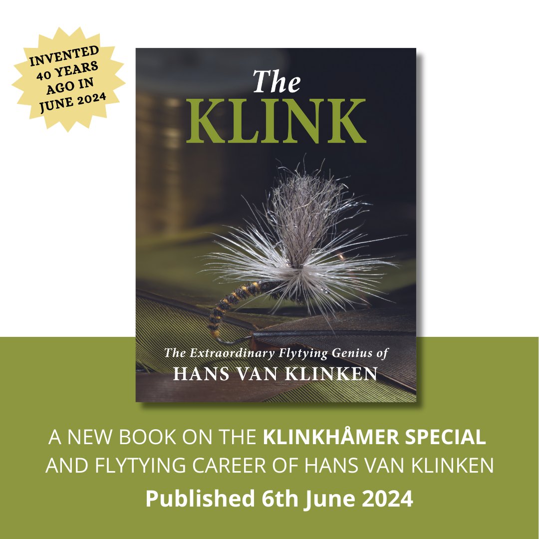 Out 6th June (40 yrs since the creation of the #KlinkhåmerSpecial) a book on Hans van Klinken's work. A very popular #flypattern used by #anglers worldwide. Follow us for updates - 352pg jacketed hardback, 675 colour photos (£50). #flytying #flytyinglife #newbook #klinkhämer