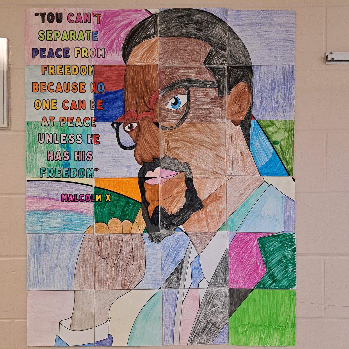 We got our other posters up! Celebrating African Heritage Month with our artwork.