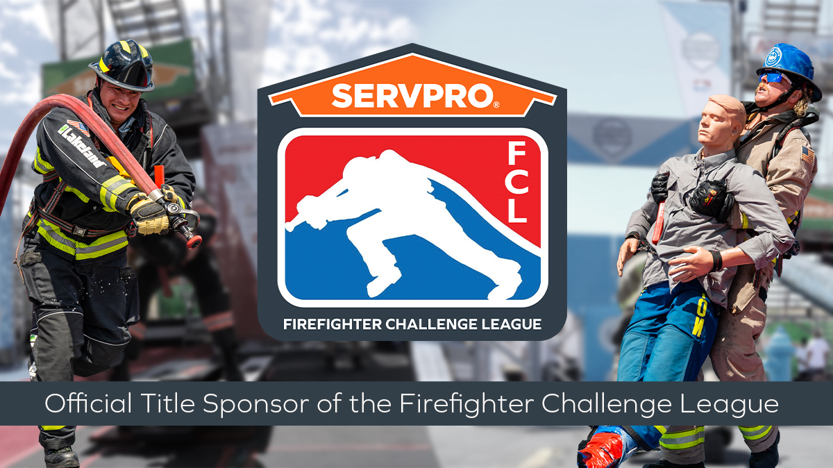 SERVPRO 🤝 FCL. We are proud to announce our partnership as the official national title sponsor for the Firefighter Challenge League, AKA “the toughest two minutes in sports.” Learn more about FCL at firefighterchallenge.com
