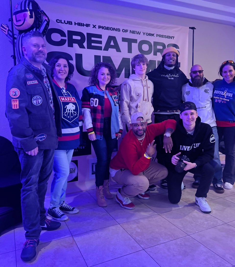Sara Larson | BBGurl4Life (@sara_larson) on Twitter photo Last week’s Creators Summit in Las Vegas hosted by <a href="/ClubHbhf/">ClubHBHF</a> and <a href="/pigeonsofny_nft/">Pigeons of New York NFT</a> .
With <a href="/DelReid/">Del Reid 🦬</a>, <a href="/StevieJohnson13/">𝕊𝕥𝕖𝕧𝕚𝕖 Styles</a> and <a href="/BuffRumblings/">Buffalo Rumblings</a>
#BillsMafia | #SuperBowlLVIII Last week’s Creators Summit in Las Vegas hosted by <a href="/ClubHbhf/">ClubHBHF</a> and <a href="/pigeonsofny_nft/">Pigeons of New York NFT</a> .
With <a href="/DelReid/">Del Reid 🦬</a>, <a href="/StevieJohnson13/">𝕊𝕥𝕖𝕧𝕚𝕖 Styles</a> and <a href="/BuffRumblings/">Buffalo Rumblings</a>
#BillsMafia | #SuperBowlLVIII
