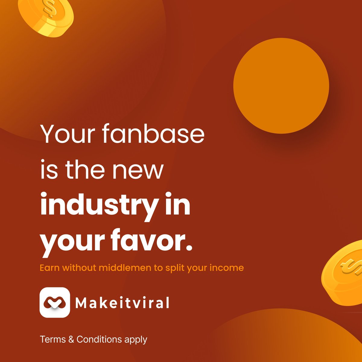 Just lead your Royalty Revolution and <a href="/makeitviralHQ/">Makeitviral</a> reward your fanbase for promoting your passion.

#Makeitviral #RoyaltyRevolution✊🏽