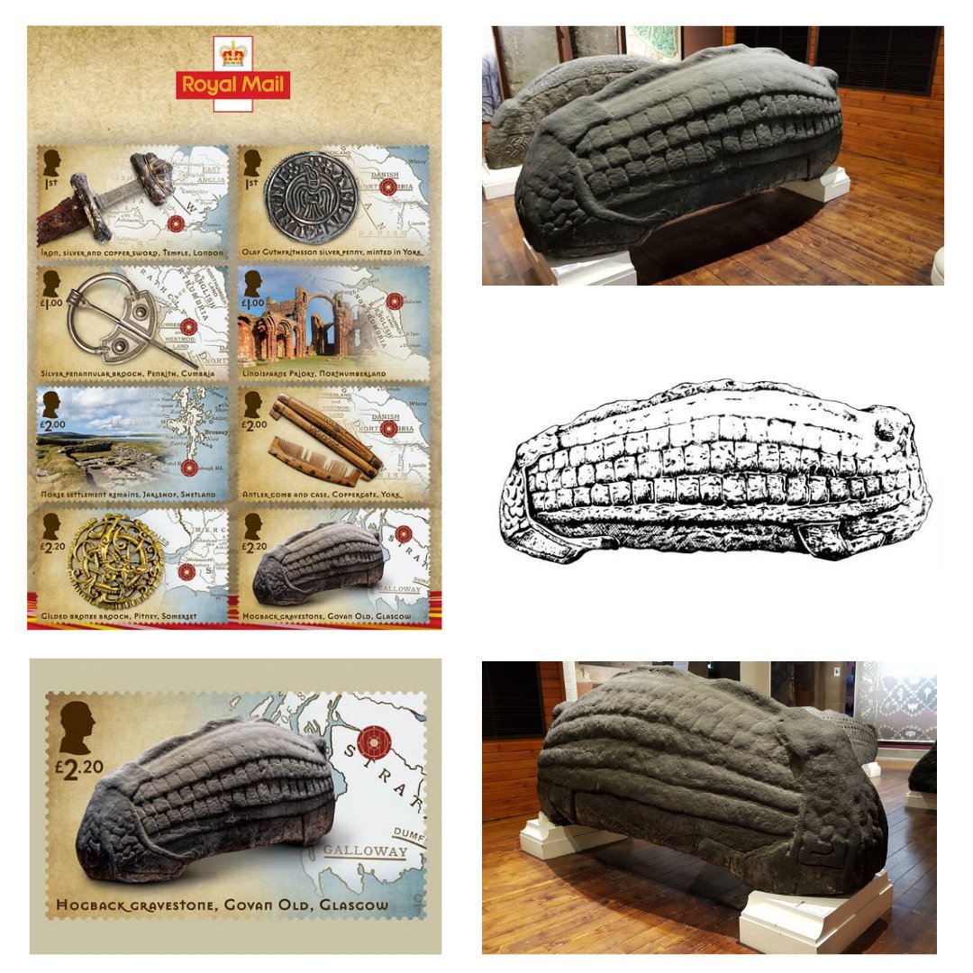 We're so thrilled to see one of the famous Viking Age hogbacks from the @GovanStones collection on a @RoyalMail stamp AND postcard! Pre-order now: shop.royalmail.com/special-stamp-…