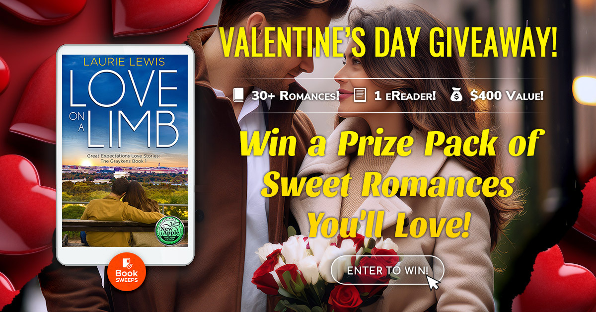 😍 Love is in the air... If you haven’t read LOVE ON A LIMB, you can enter to win it on
<a href="/BookSweeps/">BookSweeps</a> today — plus 35 exciting Sweet Romances from a great collection of authors...
AND a brand new eReader :D
Here’s the link 👉bit.ly/sweet-romance-… #books #amreading