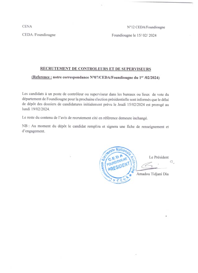 📌🇸🇳 Le processus électoral n'est pas interrompu
Ce communiqué du CENA date d'aujourd'hui, yes ! 
#MackySallDictateur #MackyDegage #FreeSenegal