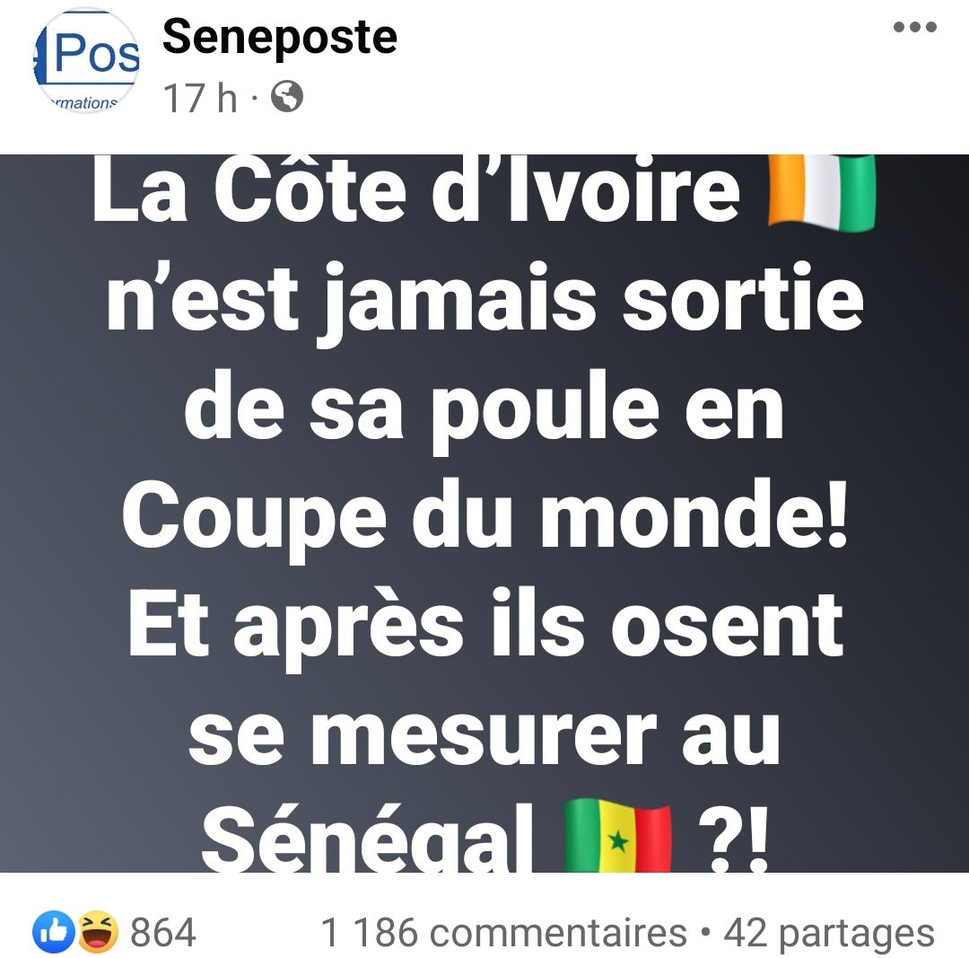 Badciss's tweet photo. #CAN2023
On n'en parle pas mais le Goumin du 🇸🇳Sénégal, défait par la 🇨🇮Côte d'Ivoire couve toujours.
Une affliction bruissante, lancinante, pernicieuse brûlante, infinie....
Yako toujours 🤣🤣🤣 https://t.co/peQkIB0txT