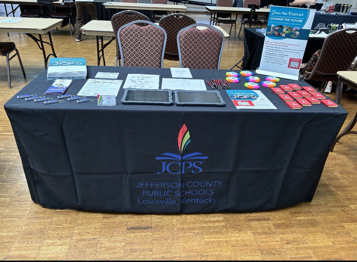 Today we will be located at @bellarmineU from 10:30-12:30 recruiting the best and brightest for our students. Stop by and visit with us today! #WeAreJCPS