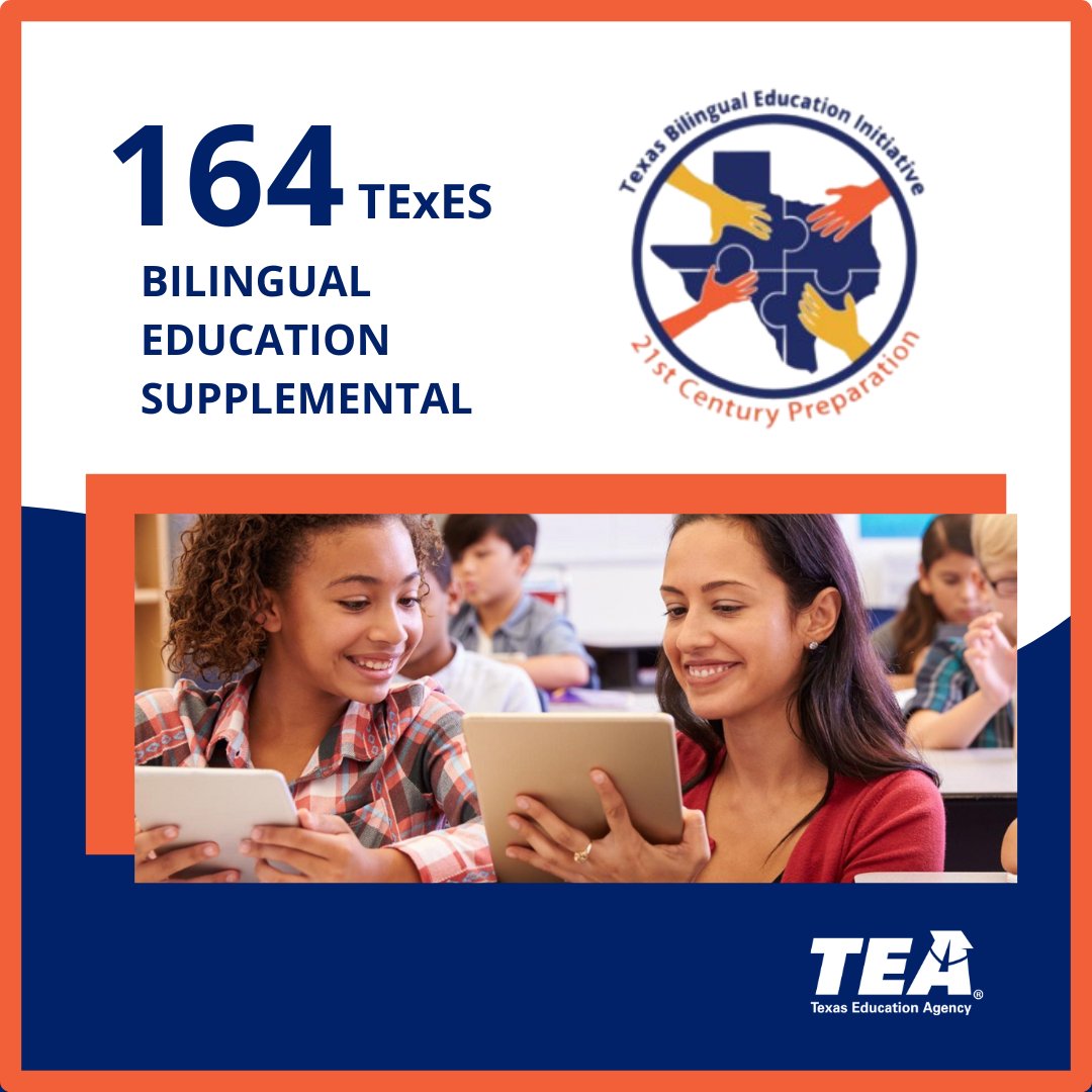 Free virtual training to prepare educators for the Bilingual Supplemental 164 exam is being offered with 16 cohorts with a variety of times and days to choose from. Share this information with your colleagues interested in getting bilingual certified! txel.org/164course#