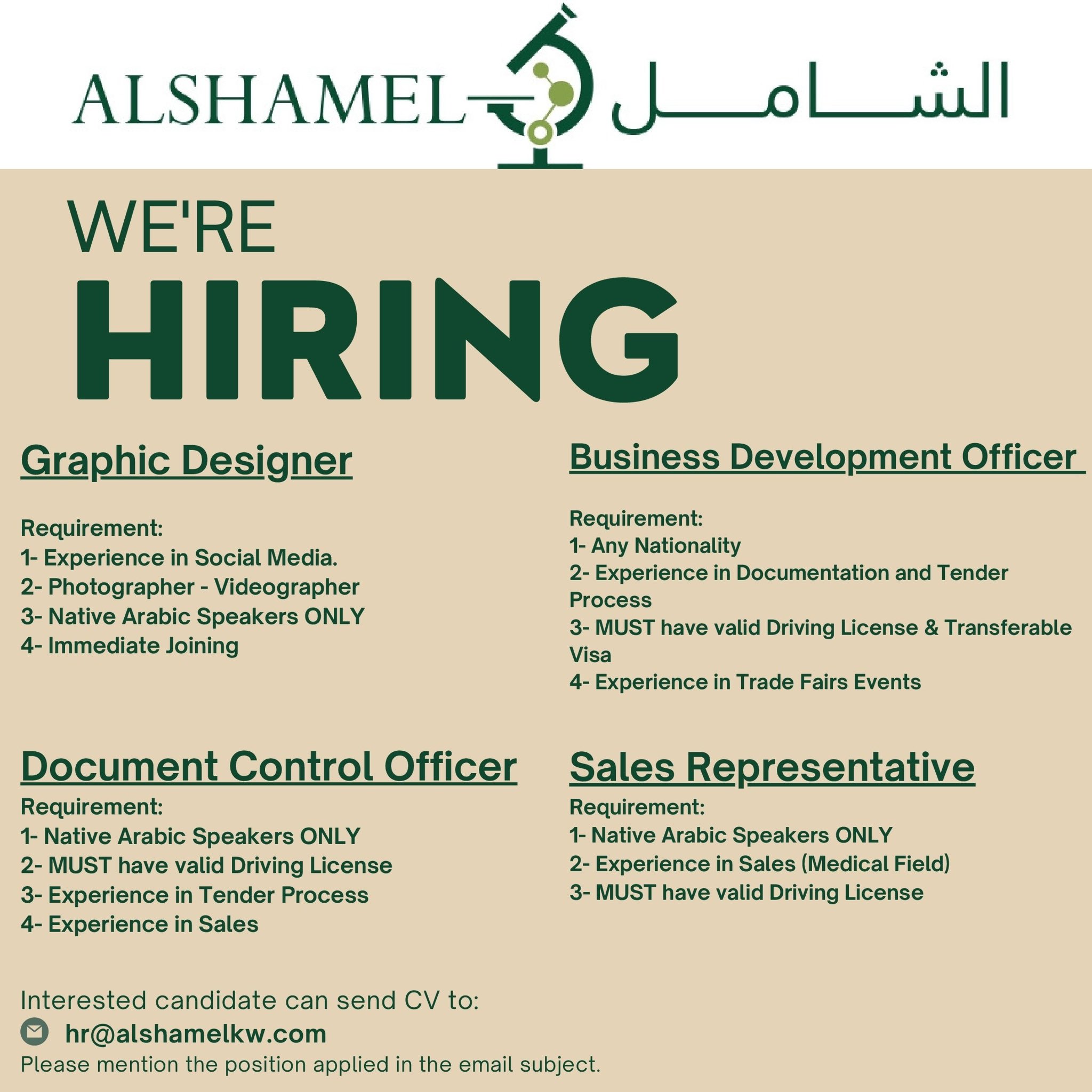 Latest Jobs in Kuwait Gulf | iiQ8 Vacancies IT, Support Officer, Purchasing, Sales, Marketing and many