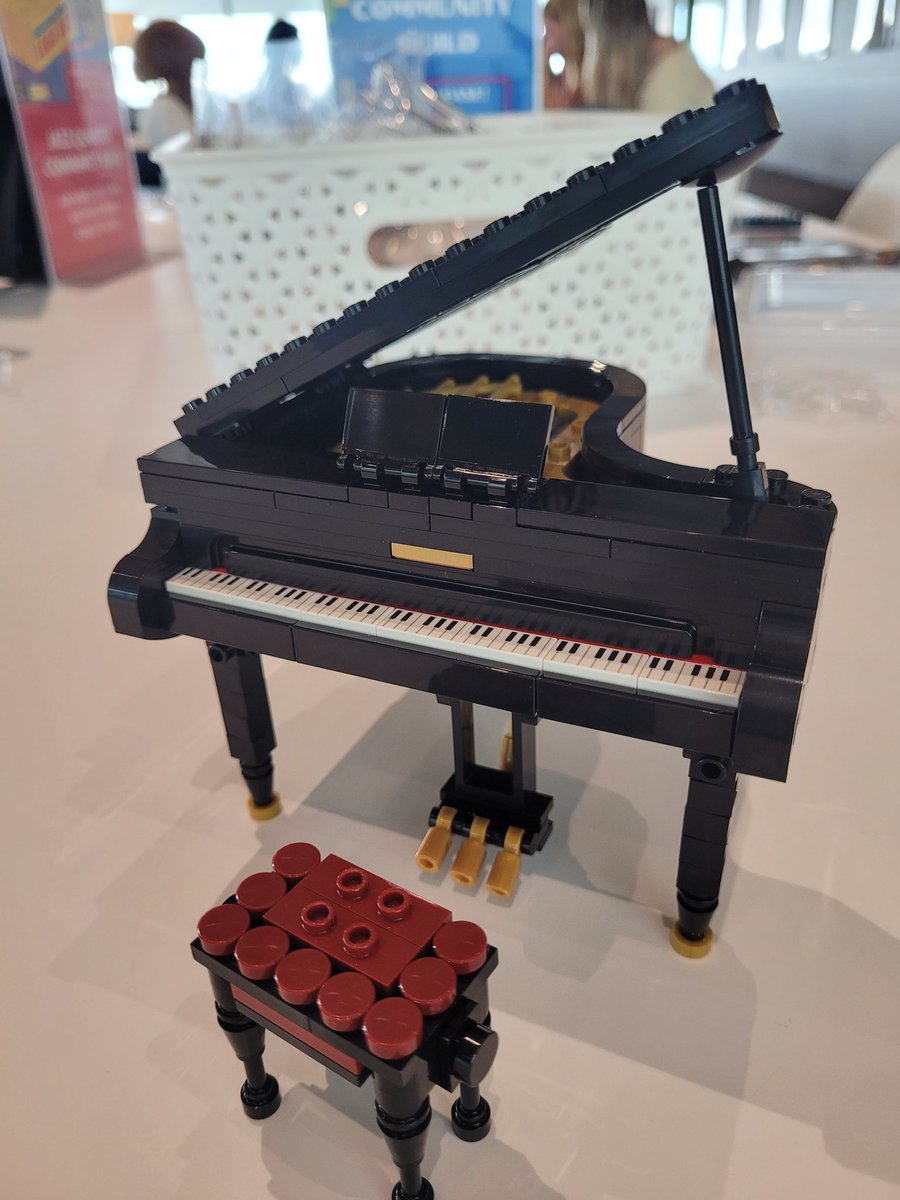 Excited to have volunteered at <a href="/AustinPublicLib/">Austin Public Library</a>'s International Lego Day with my daughter. Loved directing visitors to various activities. Couldn't resist building this piano!!!