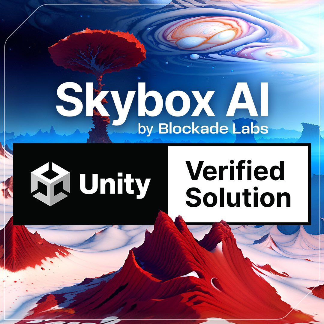 We’re proud to announce that Skybox AI is a Verified Solution on the Unity Asset Store! 🏆✨  This recognition from @Unity shows what we knew all along: Blockade Labs is a key player in the AI game dev space.  We’re dedicated to being an essential part of every 3D interactive