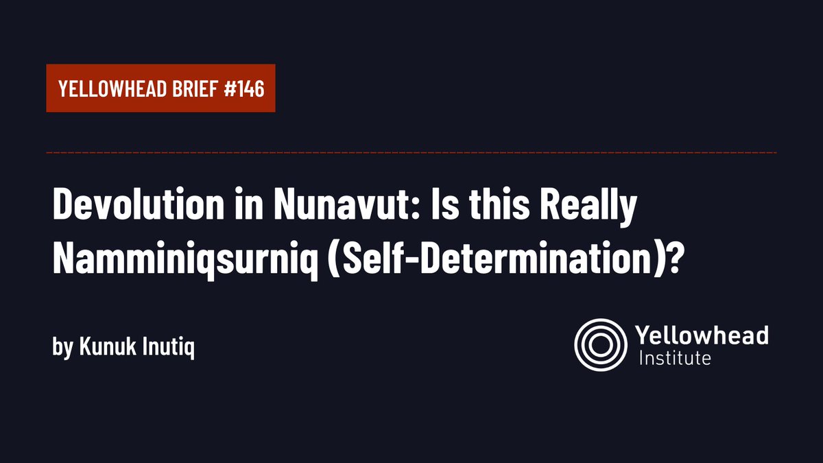 Nunaviummiut were recently surprised to learn of the sudden finalization of the Nunavut devolution agreement. Hailed as Namminiqsurniq (running our own affairs), is this an accurate description of what the agreement will bring for Inuit of Nunavut?: yellowheadinstitute.org/2024/02/15/dev…
