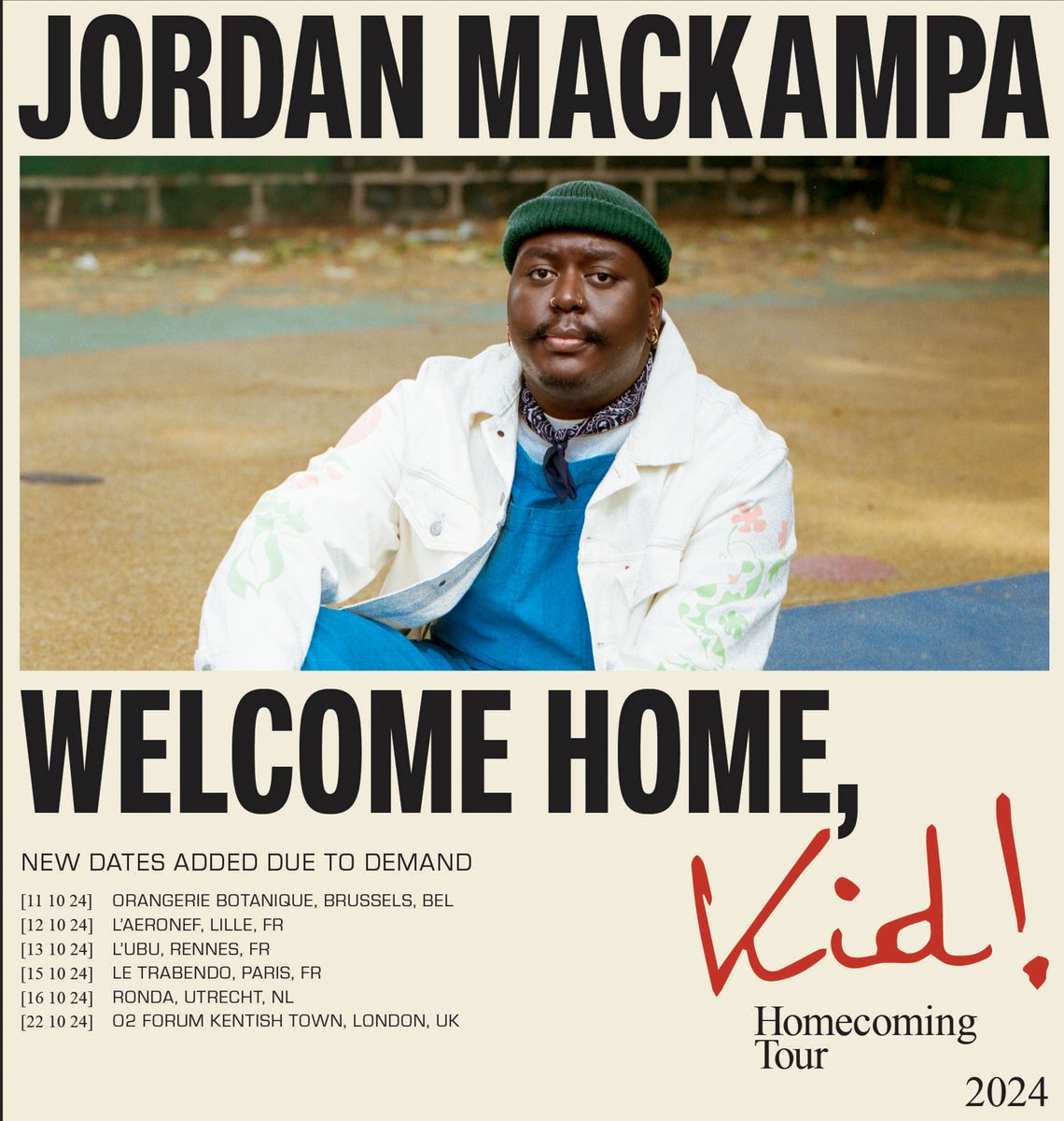 Just Announced: @JordanMackampa new EU dates due to high demand! Tickets are on sale now!