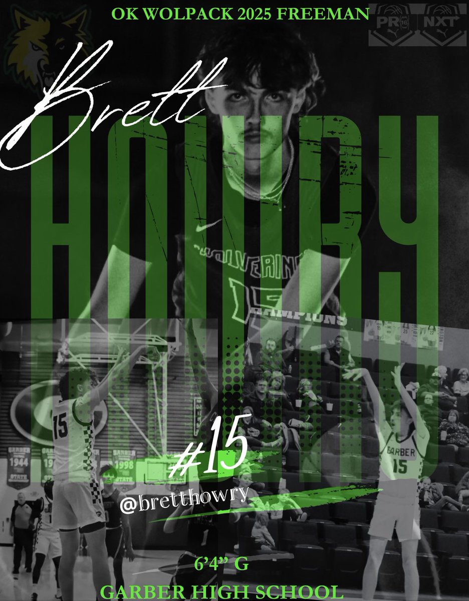 Welcome back to “The Pack” @BrettHowry one of the best shooters in the state‼️🎯 💯 Brett has the 🚦 green light and at 6’4 with “In The Gym Range” there ain’t a shot he won’t shoot.🔥 @PRO16League @OkieBall_1 @NXTPROHoopsOK @PrepHoopsOK