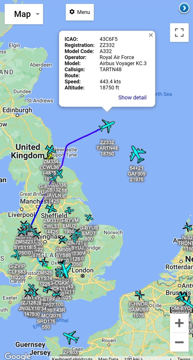 scan_sky's tweet photo. #RAF ๐ฌ๐ง - Airbus Voyager KC3 - #ZZ332 - #TARTN48
Coming On Station Over AARA 5.
Looks Like They May Be Working With A German Air Force A400 ๐ฉ๐ช.
54+21 - #GAF009 - From Wunstorf Air Base ๐ฉ๐ช. https://t.co/IlLCgoIgNK