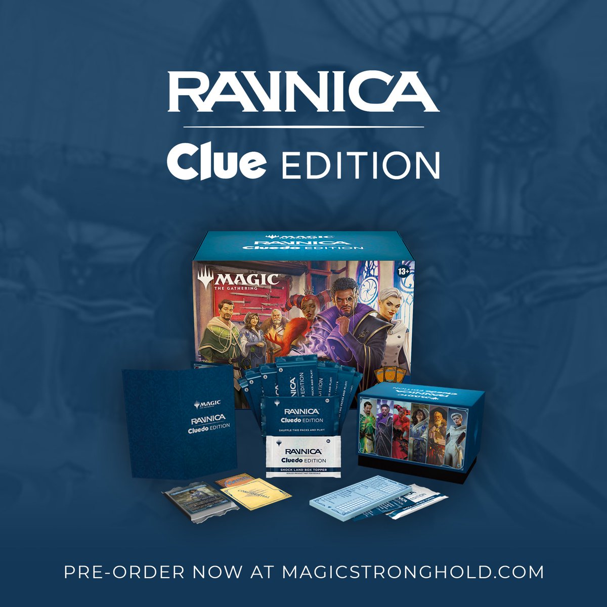 Can't decide between playing Clue or Magic the Gathering? Ravnica: Clue Edition is a new way to enjoy the game!

Pre-Order now at the link below!
bit.ly/4byQygd