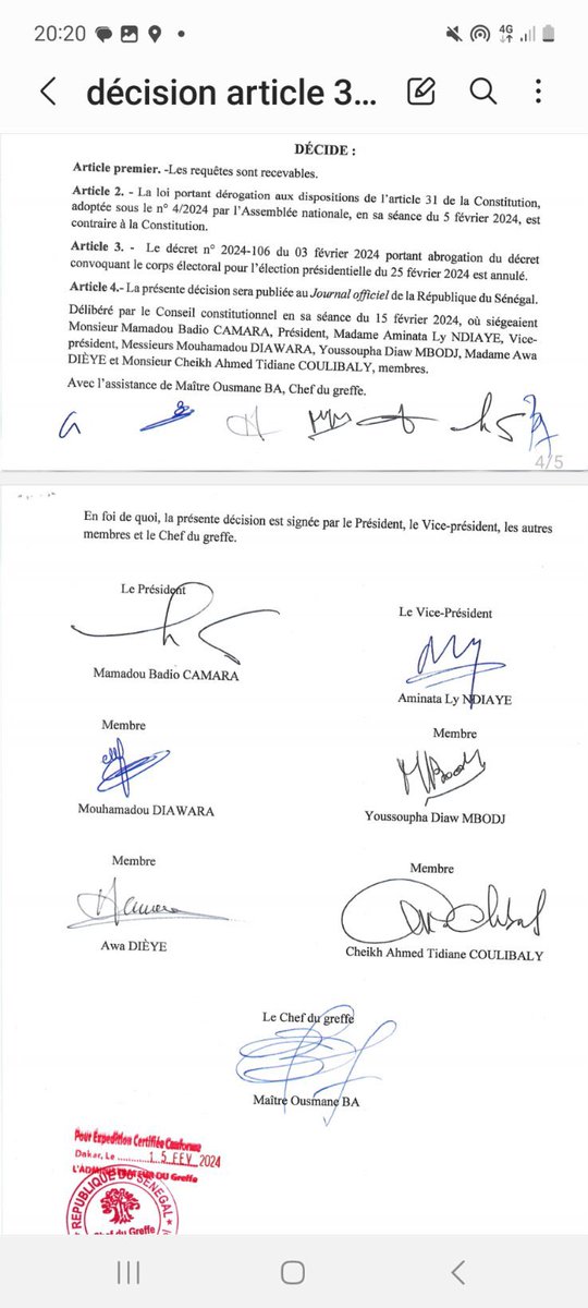Quand Le gardien de la constitution ne garde plus la constitution, la constitution se garde toute seule. Ce Jour est historique !