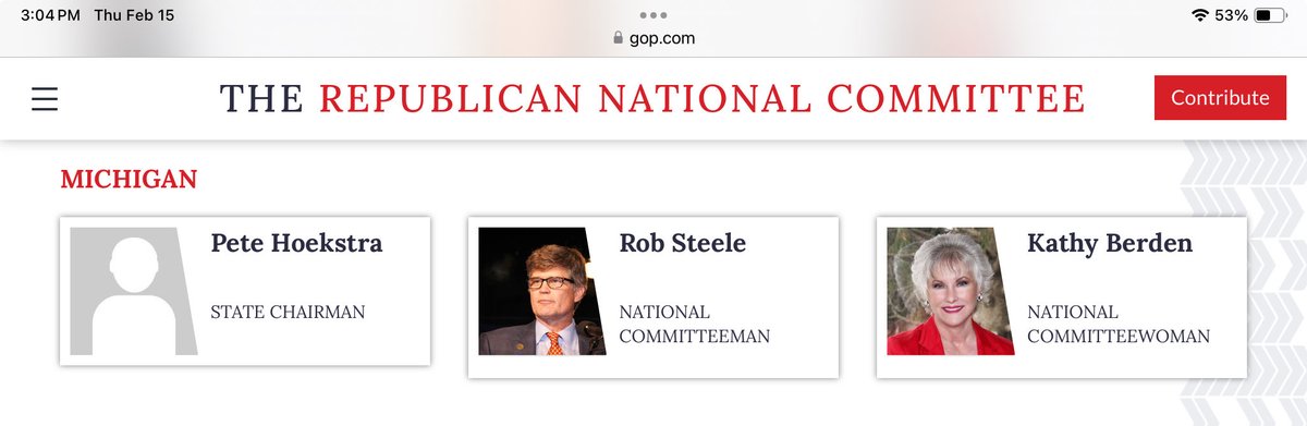 RNC website has added Pete Hoekstra @petehoekstra as the official state chairman for MIGOP.