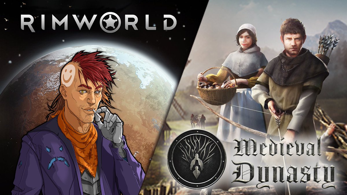 The RimWorld &amp; Medieval Dynasty bundle is now available! Get 20% off the set, or 20% off the game you don't already own. 

Survive in the Middle Ages, then continue your adventure in a Western sci-fi world!  

⚔️☄️Get it now: store.steampowered.com/bundle/38635/R…

#rimworld #medievaldynasty