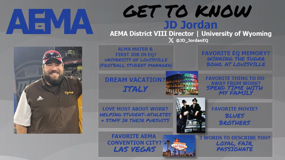 AEMA (@aema_74) on Twitter photo 𝓖𝓮𝓽 𝓣𝓸 𝓚𝓷𝓸𝔀: 𝓐𝓔𝓜𝓐 𝓜𝓮𝓶𝓫𝓮𝓻𝓼𝓱𝓲𝓹
JD Jordan E.M., C.
<a href="/JD_JordanEQ/">JD Jordan E. M., C.</a>
District 8 Director | University of Wyoming | <a href="/AEMA_District8/">AEMA District 8</a>
#SafetyServiceSwag 𝓖𝓮𝓽 𝓣𝓸 𝓚𝓷𝓸𝔀: 𝓐𝓔𝓜𝓐 𝓜𝓮𝓶𝓫𝓮𝓻𝓼𝓱𝓲𝓹
JD Jordan E.M., C.
<a href="/JD_JordanEQ/">JD Jordan E. M., C.</a>
District 8 Director | University of Wyoming | <a href="/AEMA_District8/">AEMA District 8</a>
#SafetyServiceSwag