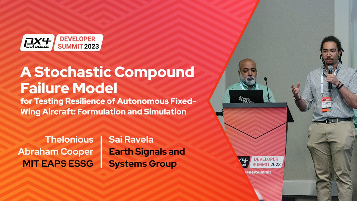 PX4Autopilot's tweet photo. 🌪️Set your fixed-wing drone to be resilient against adverse conditions with insights found in this video of Thelonious Abraham Cooper and Sai Ravela's session at the #PX4DevSummit
📌https://t.co/6ilbphMFxB https://t.co/BVI5Zw8kB8