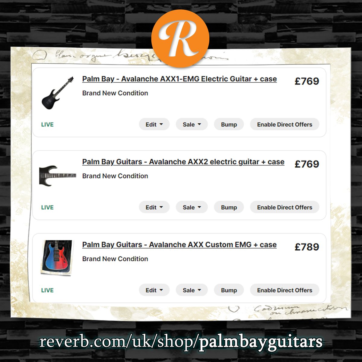 Palm Bay Guitars (@palmbayguitars) on Twitter photo Our last 3 Korean-made guitars (ever!) are now up on Reverb.
You can also email directly if interested 🤘🏻
✉️ info@palmbayguitars.com
🌐 reverb.com/uk/shop/palmba…
#guitars #sale #lastchance Our last 3 Korean-made guitars (ever!) are now up on Reverb.
You can also email directly if interested 🤘🏻
✉️ info@palmbayguitars.com
🌐 reverb.com/uk/shop/palmba…
#guitars #sale #lastchance