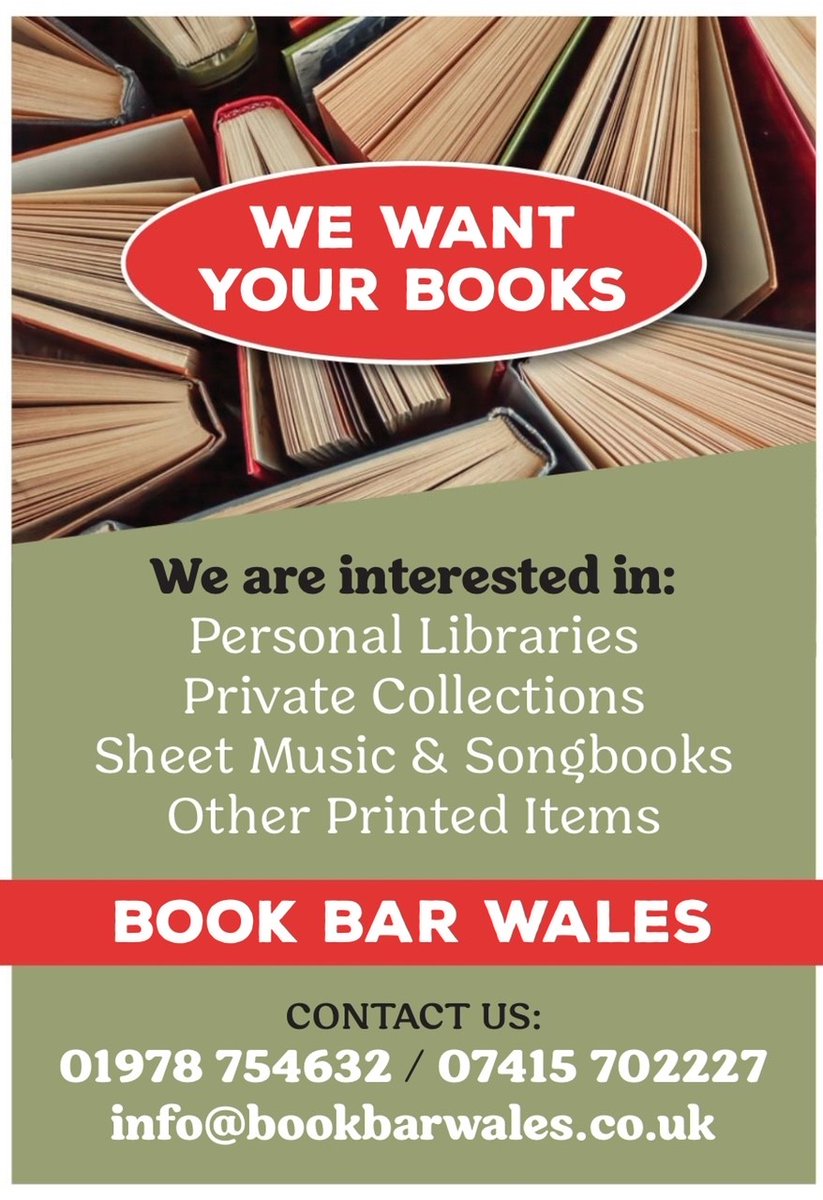 In or near #northwales? #Downsizing or having an early #springclean? We want your books! #movinghouse #usedbooks #secondhandbooks