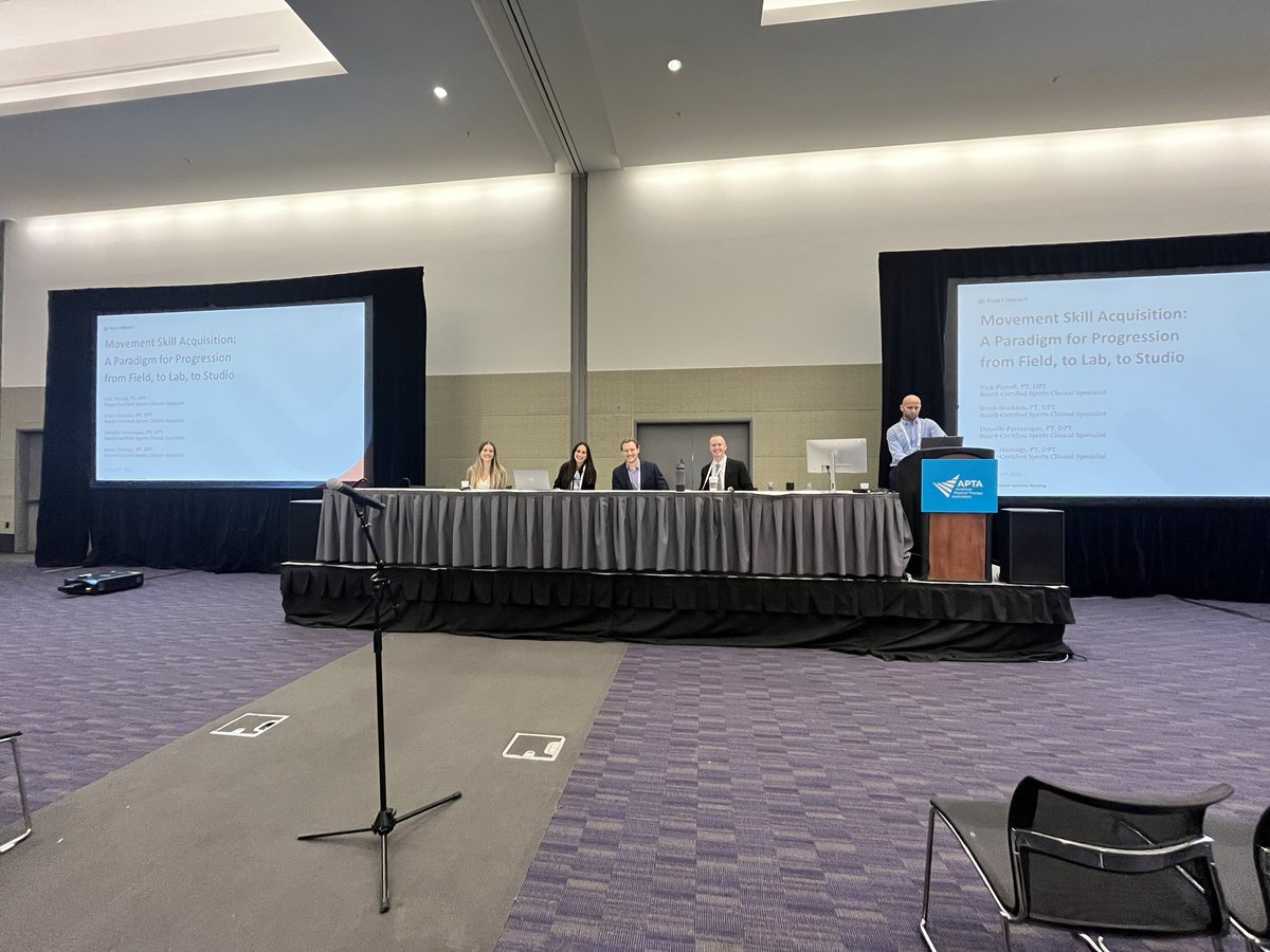 <a href="/NickPurcellPT/">Dr. Nick Purcell, PT</a> <a href="/DanielleFarzan1/">Danielle Farzanegan, PT, DPT</a> <a href="/SierraHastDPT/">Sierra Hastings PT, DPT, SCS</a> and Bruce Stockton presenting <a href="/APTAcsm/">#APTACSM</a>!