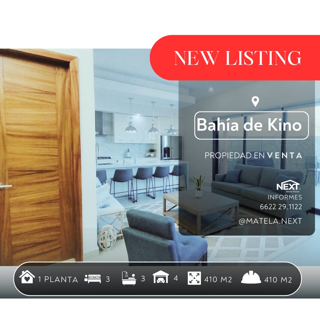 MatelaNext's tweet photo. Si ya te viste en esta propiedad, regálame un like y te mando más información.

Matela.
Asesor inmobiliario NEXT 
6622291122 

*Propiedad en Venta en Bahia de Kino*

VENTA DE CASA EN PLAYAS DE KINO

precio $8,500,000.00

#asesorinmobiliario #bienesraices #casaenventa #bahiadekino https://t.co/h5ucc8qeEE