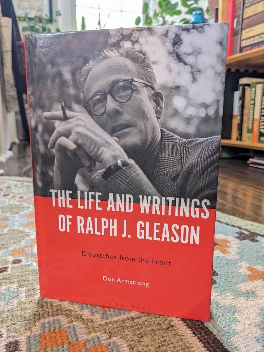 another new book to recommend: Don Armstrong's authoritative and long awaited (by me) bio of jazz (and rock and pop) critic, columnist, Rolling Stone cofounder, and bridge between critical traditions Ralph J. Gleason. just published by <a href="/BloomsburyAcad/">Bloomsbury Academic</a>