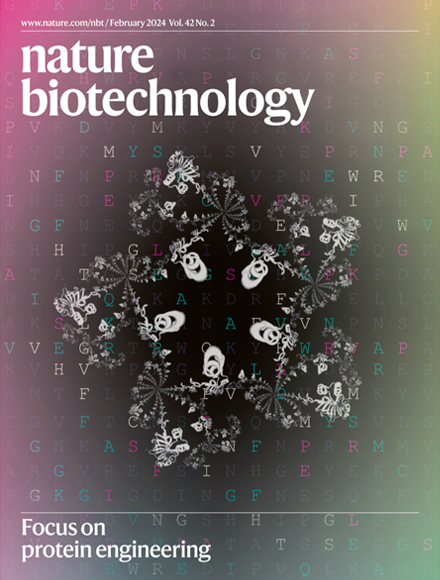 The February issue, with a focus on protein engineering, is live nature.com/nbt/volumes/42…

Our cover shows the three data types key to machine learning for functional protein design: structure, sequence and labels, from a Review by Notin et al. go.nature.com/49EPi9x