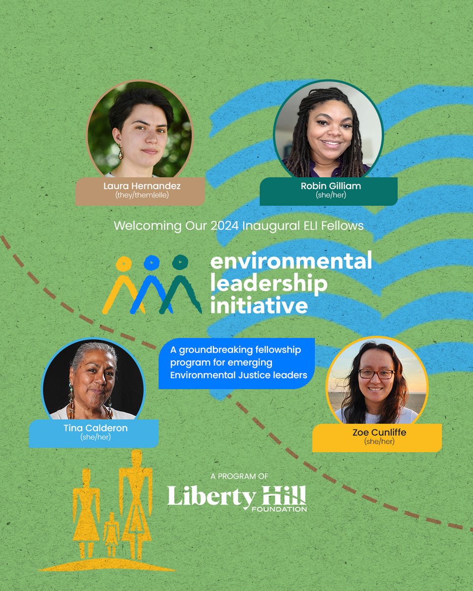 Our #EnvironmentalLeadershipInitiative (ELI) cohort is comprised of passionate organizers, activists, artists, & educators leading critical #EnvironmentalJustice work throughout the state! To follow their #ELI journey & to receive the latest updates: libhill.co/eli