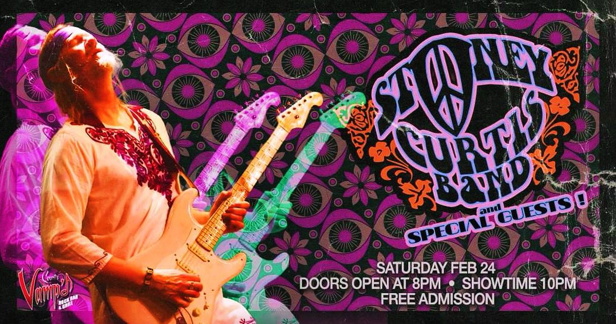 NEXT SATURDAY… February 24th. An evening with STONEY CURTIS BAND @vampdvegas Blues & Rock n Roll with the guys and some friends.. Let’s Get It On!!! #stoneycurtisband #stoneycurtis #barrybarnes #jefftortora #dannykoker #blues #rocknroll #acidbluesexperience #shrapnelrecords