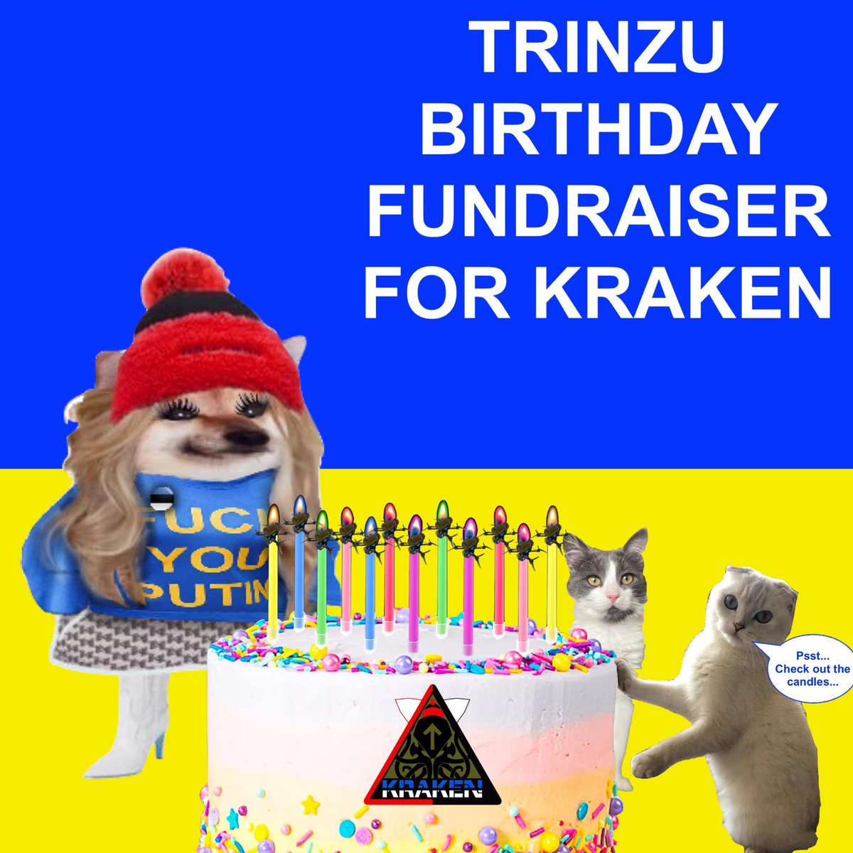 trinzu's tweet photo. 🎂BIRTHDAY DRONE FUNDRAISER🎂

GOAL: 477.700 ₴ (~€11.800)
DAY 7- COLLECTED: 6620 €
DONATE: https://t.co/qbs233lhj0 or https://t.co/HThPre7hR7

My birthday is Feb 25, and this year I want DRONE GEAR FOR KRAKEN! Antennas, batteries, powerbanks and more are on my list of tools that will help Kraken do even better against the orcs!

THANK YOU for helping to make this birthday the best one ever for me AND Kraken!! 🎂🥳🎁