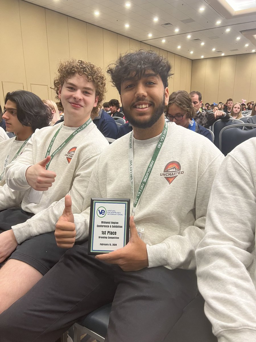 More awards for WV at the <a href="/VEInternational/">veinternational</a> Midwest Trade Show! Congrats to <a href="/wvhs_uncharted/">Uncharted</a> for bringing home THREE plaques:
2nd Place-Best Booth Design
2nd place-Sales Material
1st Place-Company Branding
Way to go Uncharted!!