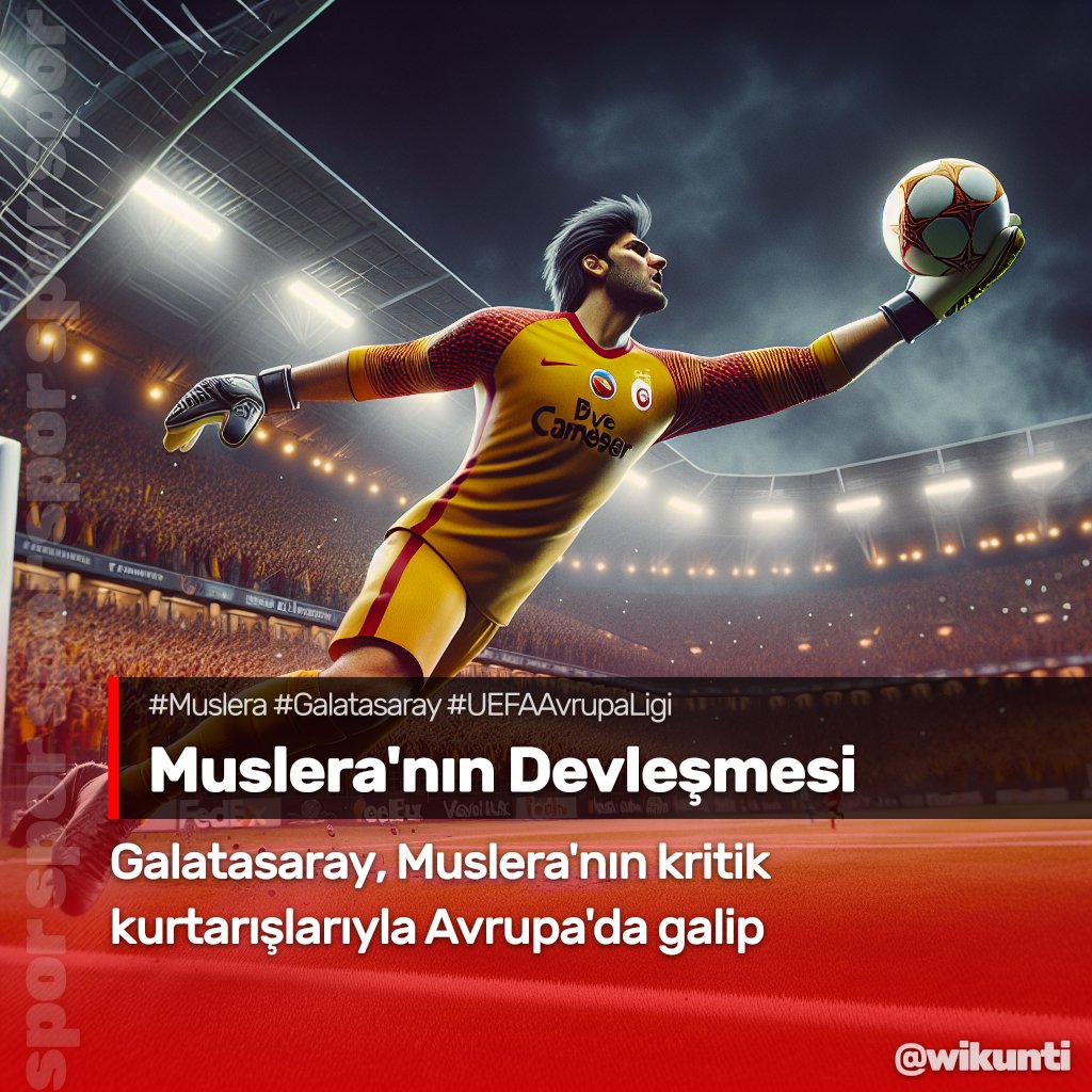 Galatasaray'ın tecrübeli kalecisi Muslera, Avrupa Ligi'nde Sparta Prag karşısında yaptığı hayati kurtarışlarla takımına zafere taşıdı. 🧤⚽👏

#Muslera #Galatasaray #UEFAAvrupaLigi