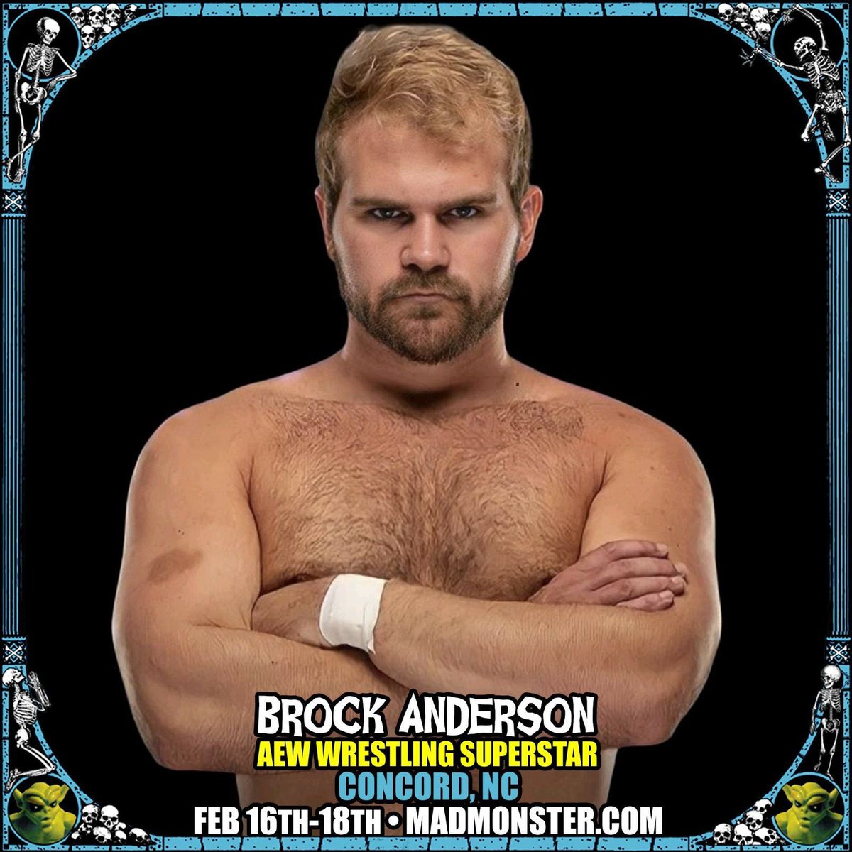 See you in Concord #NorthCarolina starting tomorrow through Sunday! I’ll be at the @MadMonsterMag Convention with @BrockAndersonnn and other stars from wrestling entertainment, and we want to see you there. Get info at MadMonster.com