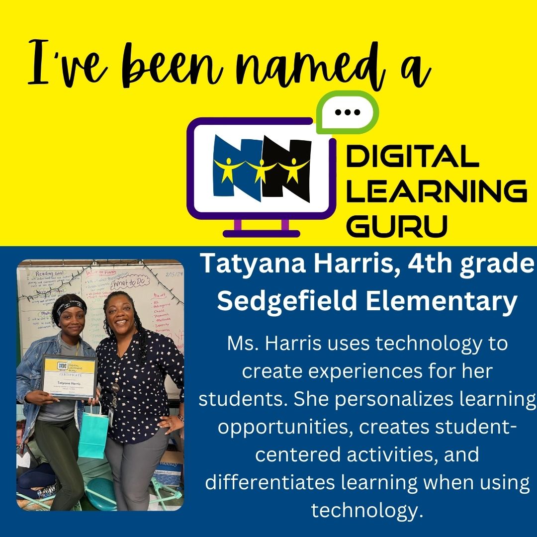 NNPS ITC Team (@nnpsitc) on Twitter photo Congratulations to our 2024 Digital Learning Gurus from Sedgefield Elementary School <a href="/nnschools/">Newport News Schools</a> <a href="/OfficialDLDay/">Digital Learning Day</a> <a href="/NNPSDTAL/">NNPS Department of Teaching and Learning</a> #nnpsdlday #dlday Congratulations to our 2024 Digital Learning Gurus from Sedgefield Elementary School <a href="/nnschools/">Newport News Schools</a> <a href="/OfficialDLDay/">Digital Learning Day</a> <a href="/NNPSDTAL/">NNPS Department of Teaching and Learning</a> #nnpsdlday #dlday