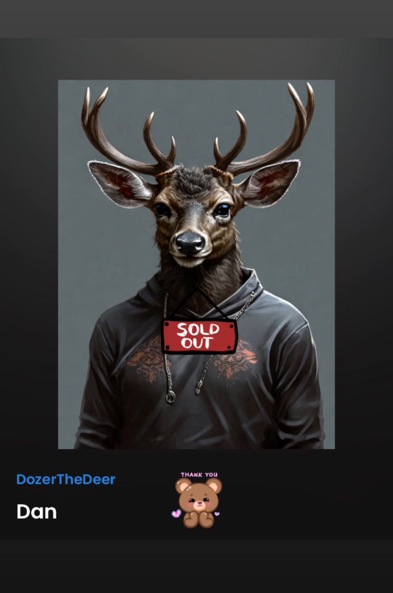 #NFTs #nfts #nft #nftart #nftcommunity #nftcollector #digitalart #cryptoart #art #opensea #nftcollectors

linktr.ee/dozerthedeer

#Thanks