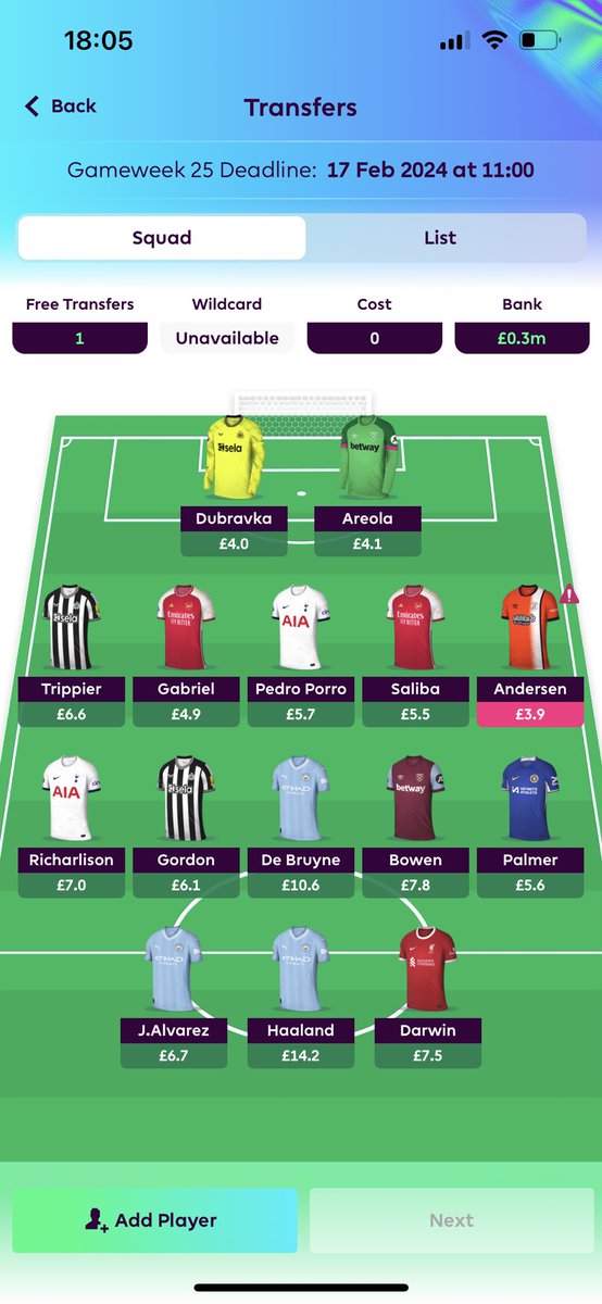 GiraffeBoy27's tweet photo. @fpl_tactician Any ideas what to do with this? https://t.co/ub1Fl6uWg5