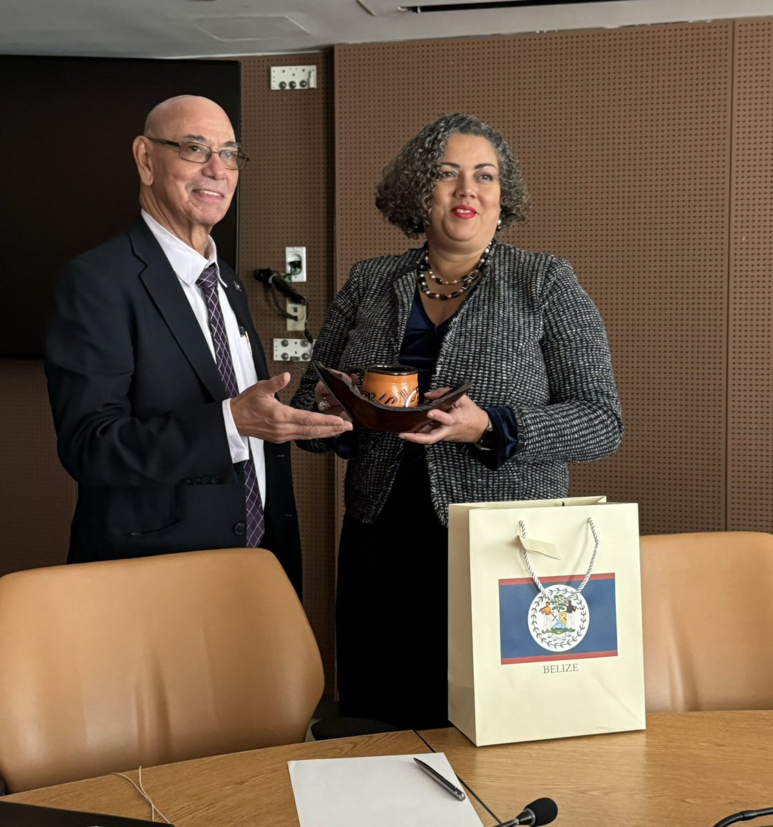 Belize formally establishes diplomatic relations with the Republic of Cabo Verde 🇧🇿✍🏼🇨🇻 A joint communiqué was signed between H.E. Mr. Carlos Fuller, PR of Belize, and H.E. Tania Romualdo, PR of Cabo Verde, today in New York City🤝🏽